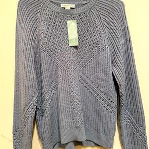 Coldwater Creek blue knit sweater.